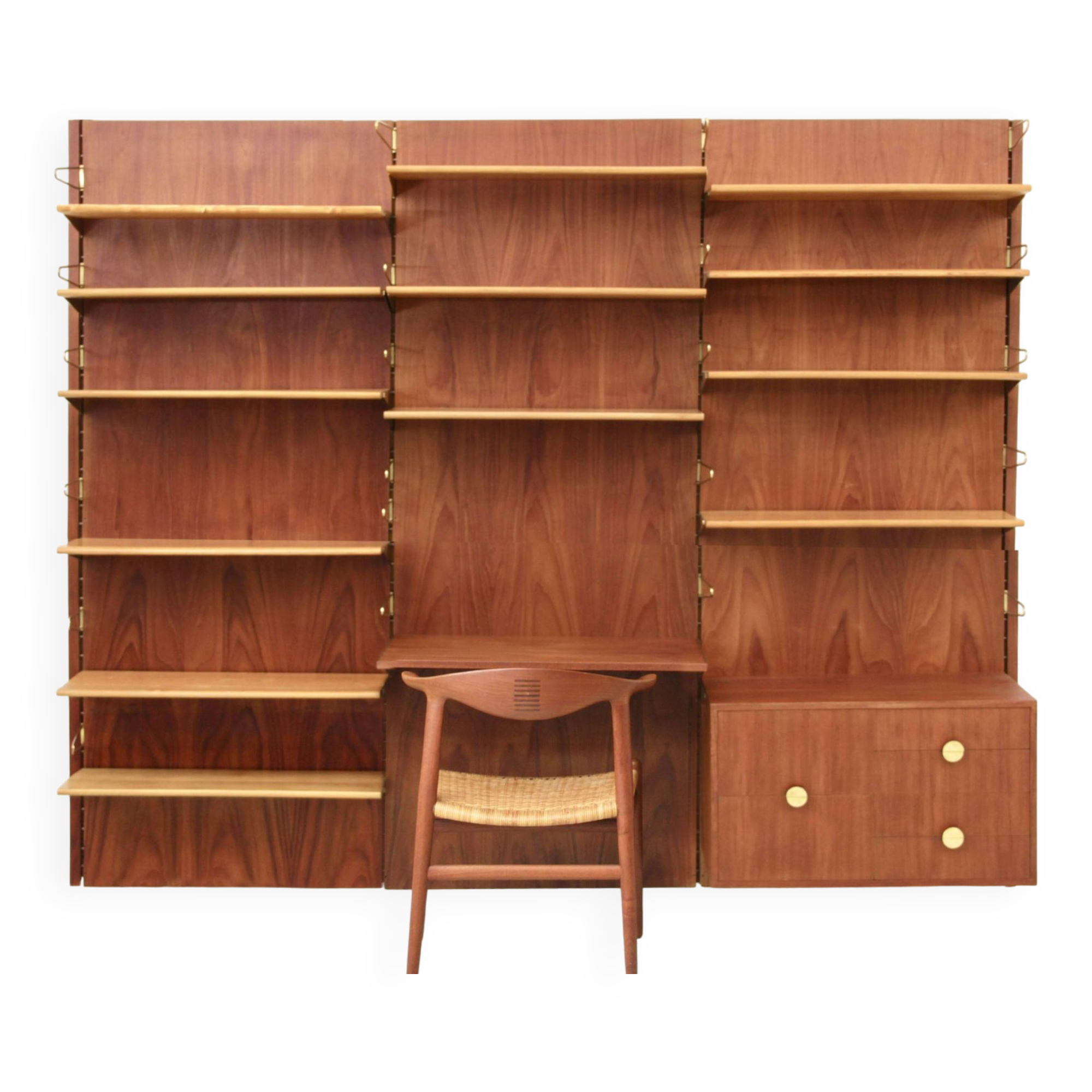 BO71 modular teak bookcase by Finn Juhl
