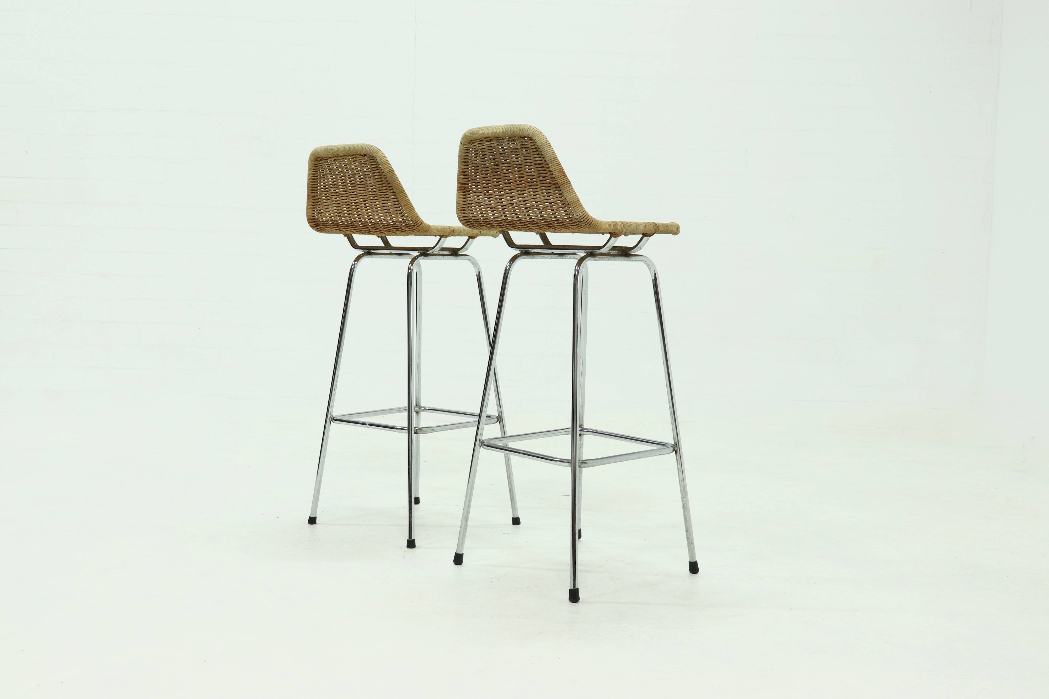 Set of 2 bar stools designed by Dirk van Sliedregt for Rohe Noordwolde 1960