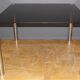 Table de salle à manger en chrome et verre fumé gris 1970