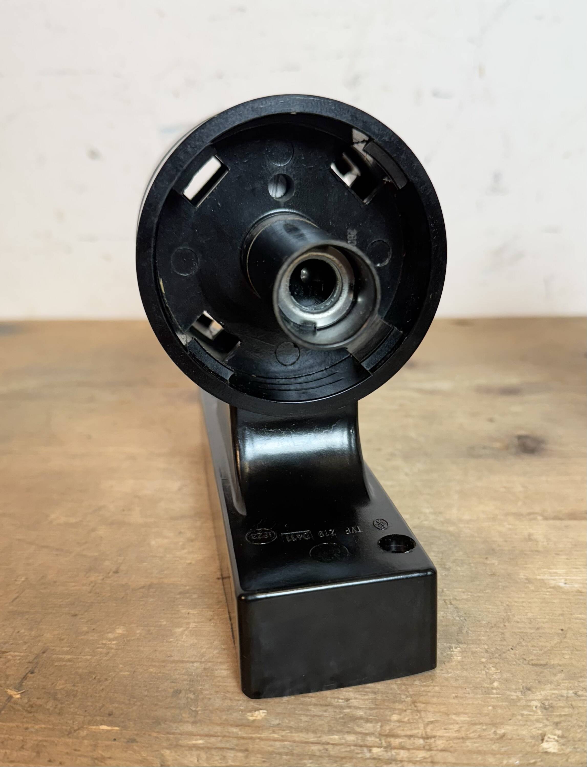 Industrial Brown Bakelite Wall Light with Milk Glass, 1960s