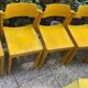 Lot de cinq chaises bois années 50