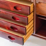 Buffet italien moderne des années 1950 Frattini pour Bernini – Portes coulissantes en bois