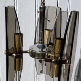 70s smoked glass chandelier
