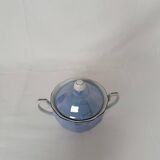 Blue sugar bowl, 1920s, lustrous porcelain.