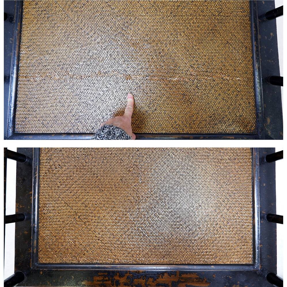 Pair of "meditation" chairs in lacquered wood and rattan - Japan, early 20th century