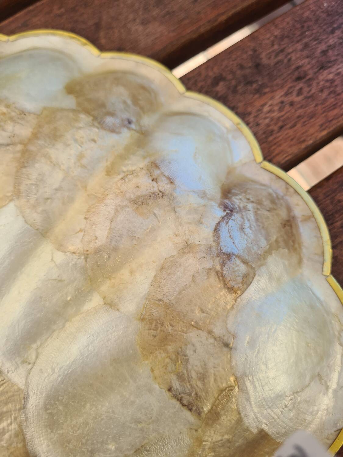 Mother-of-pearl and brass pocket emptier