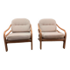Two rattan armchairs from the 1970s, Scandinavia