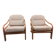 Two rattan armchairs from the 1970s, Scandinavia