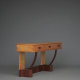 Coiffeuse basse Art Déco en bois d'érable, années 1930