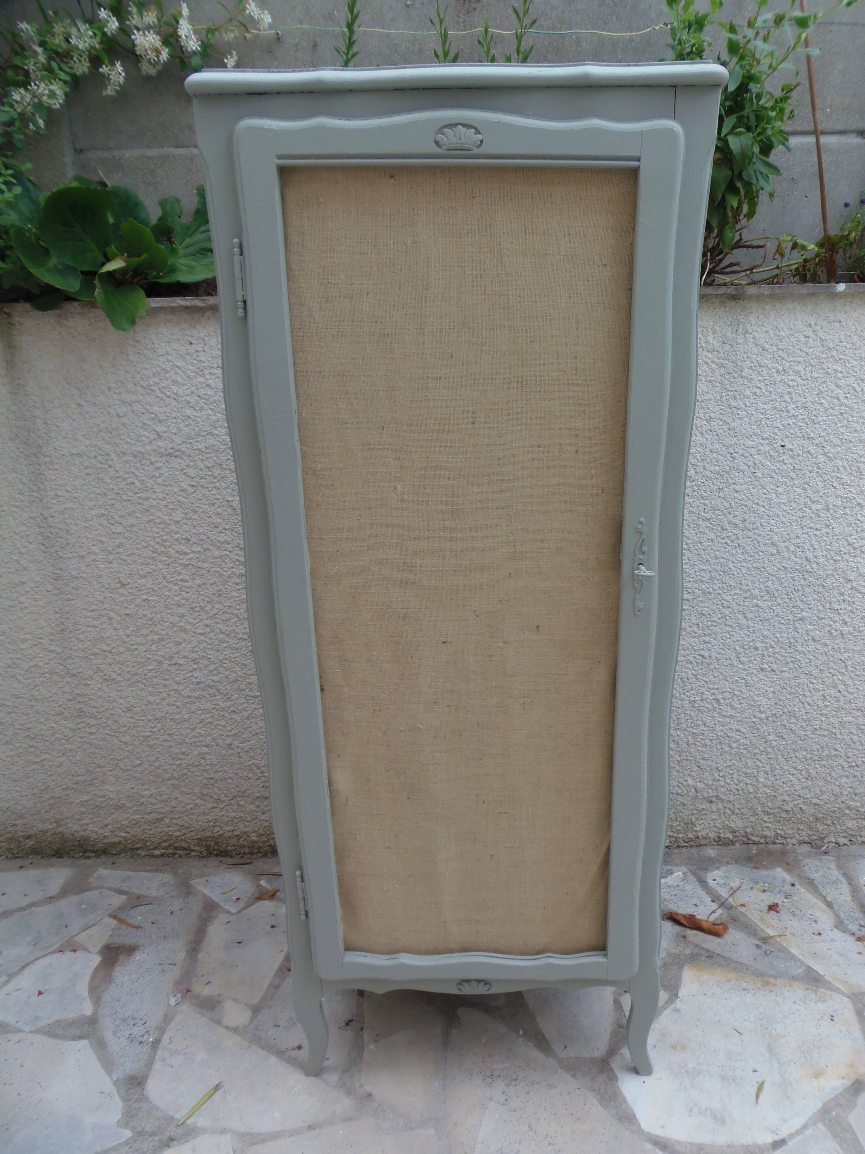 Re-enchanted vintage wardrobe in grey-green.