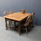 Dutch oak kitchen table in art deco style from the 1930s