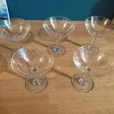 Coupe à champagne cristal verre ciselé