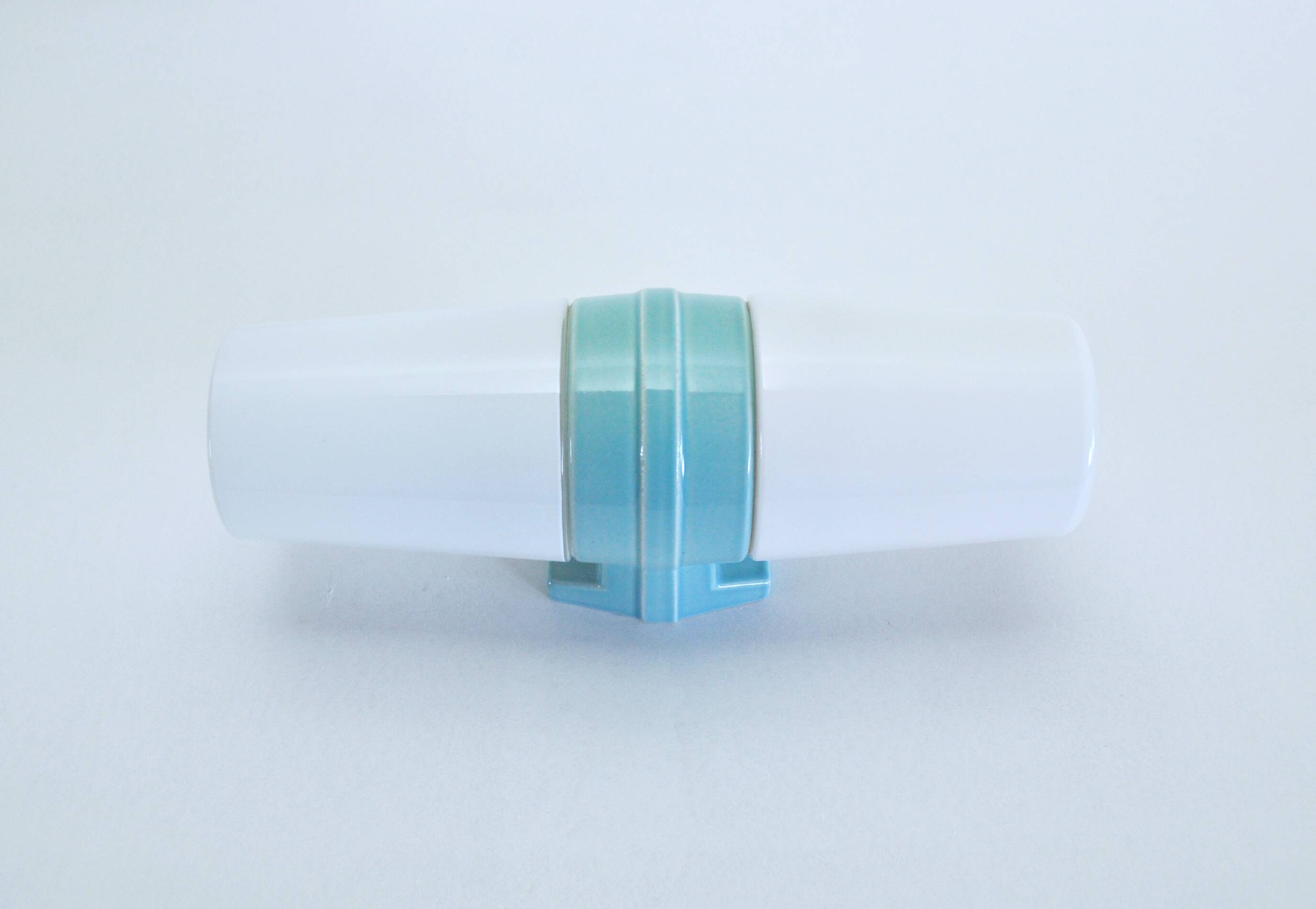 Large Scandinavian Modern Opaline Glass and Porcelain Wall Light by IFÖ, 1960s