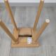 Nordic design wooden stool model ypperlig by ikea with a minimalist seat.