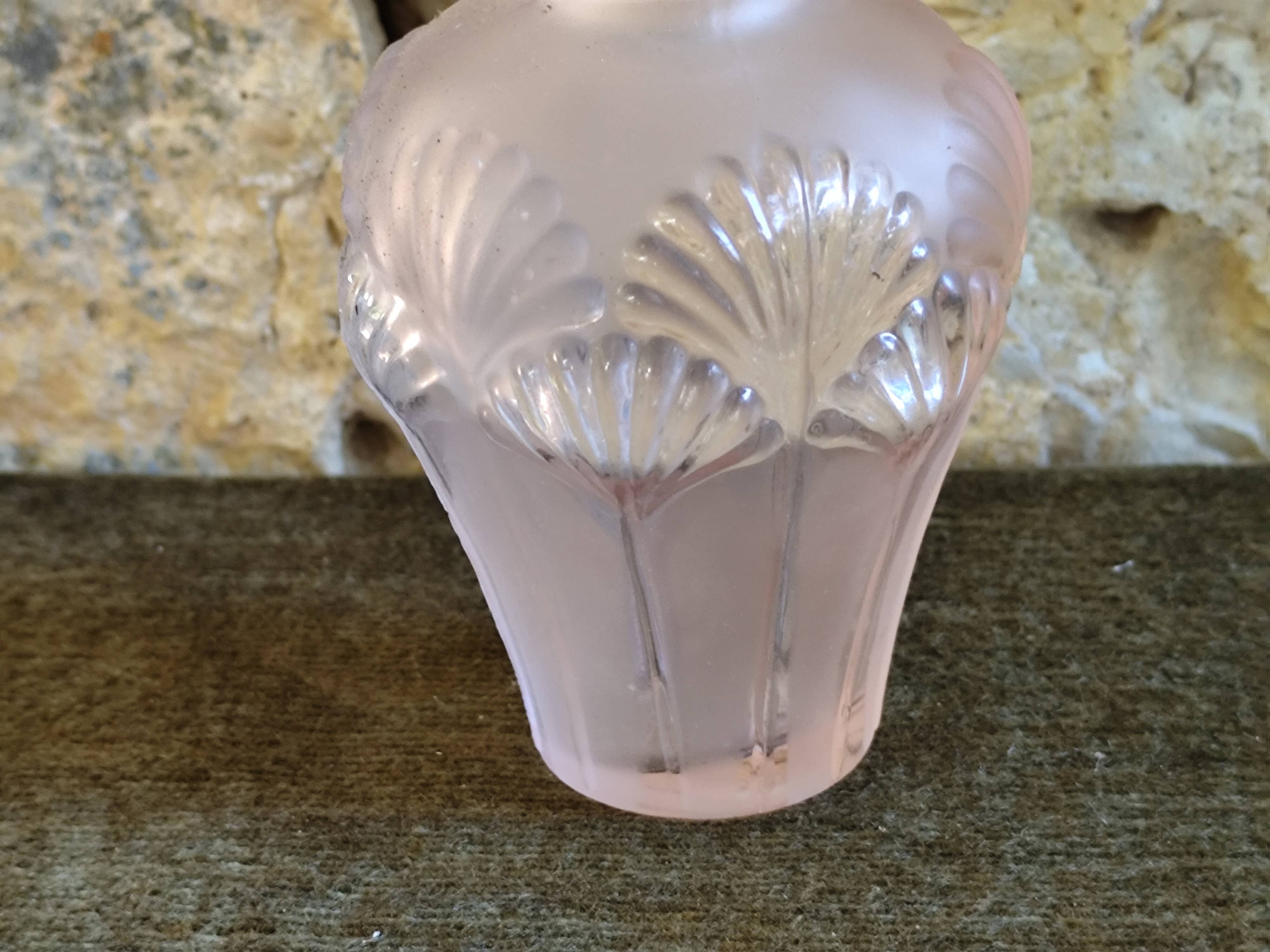 Pink glass vase