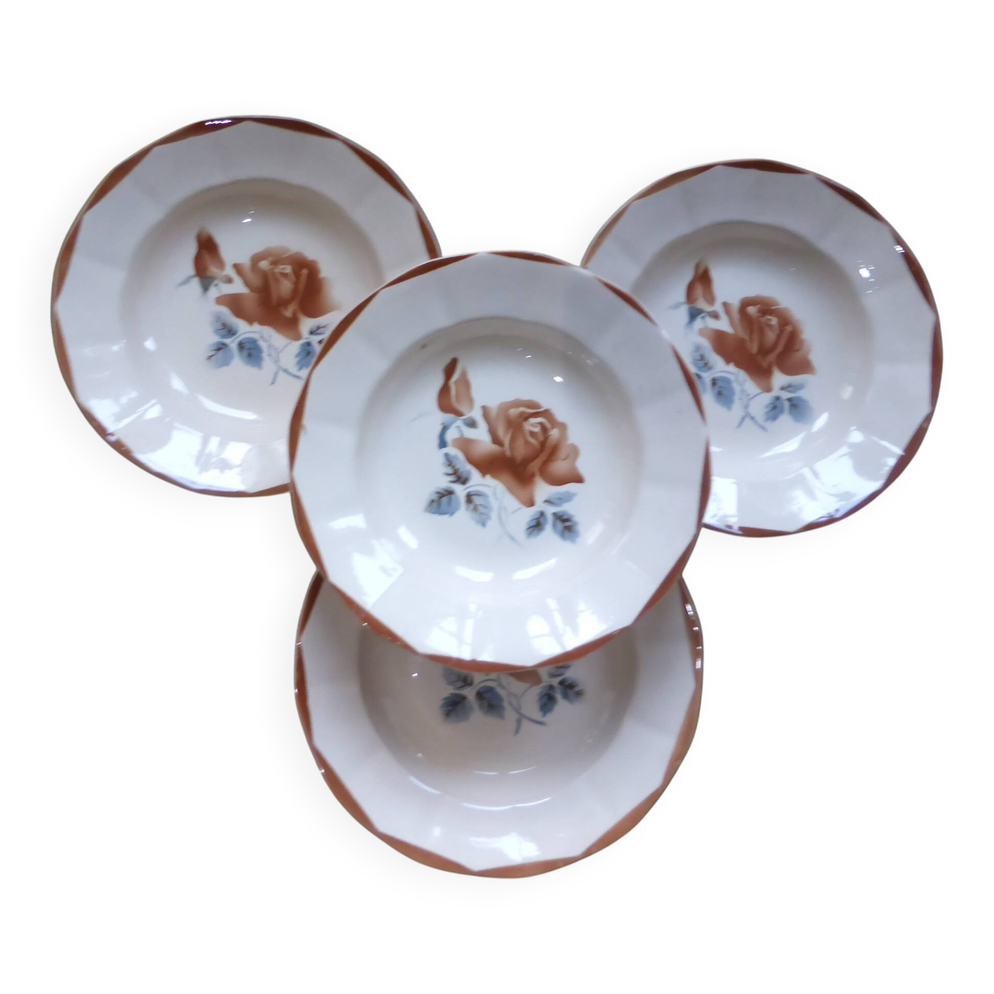4 vintage deep plates from Digoin Sarreguemines 200894