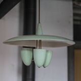 Vintage lacquered metal pendant from the 1950s, Herman Busquet for Hala.