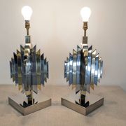 Pair of Cactus lamp bases by Les Ateliers La Boétie, France 1974