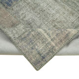 Handmade Anatolian Vintage 173 cm x 242 cm Grey Patchwork Carpet