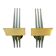 Pair of Hollywood Regency wall lights, bases & reflectors in gilded brass