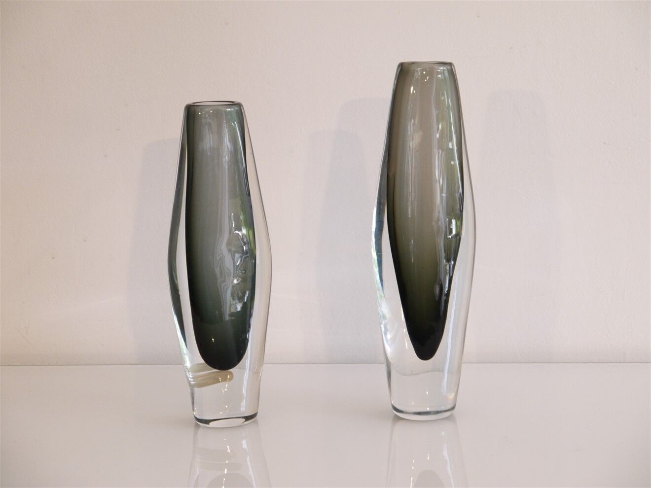 Paire de vases scandinave "sommerso" 1960