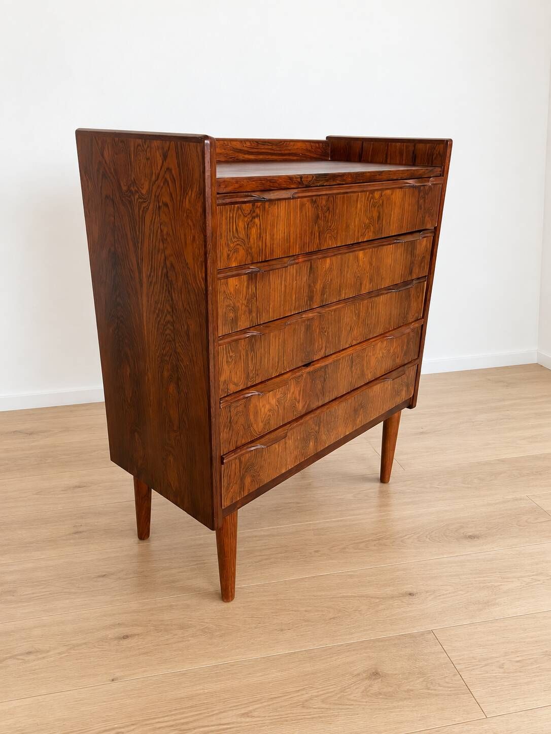 Vintage Danish mid-century modern rosewood chest of drawers by Henning Jørgensen 1959