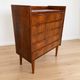 Vintage Danish mid-century modern rosewood chest of drawers by Henning Jørgensen 1959