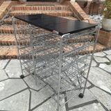 Vintage rolling cart dessert trolley