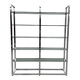 Chrome bookshelf with smoked glass — Italy, 1970s