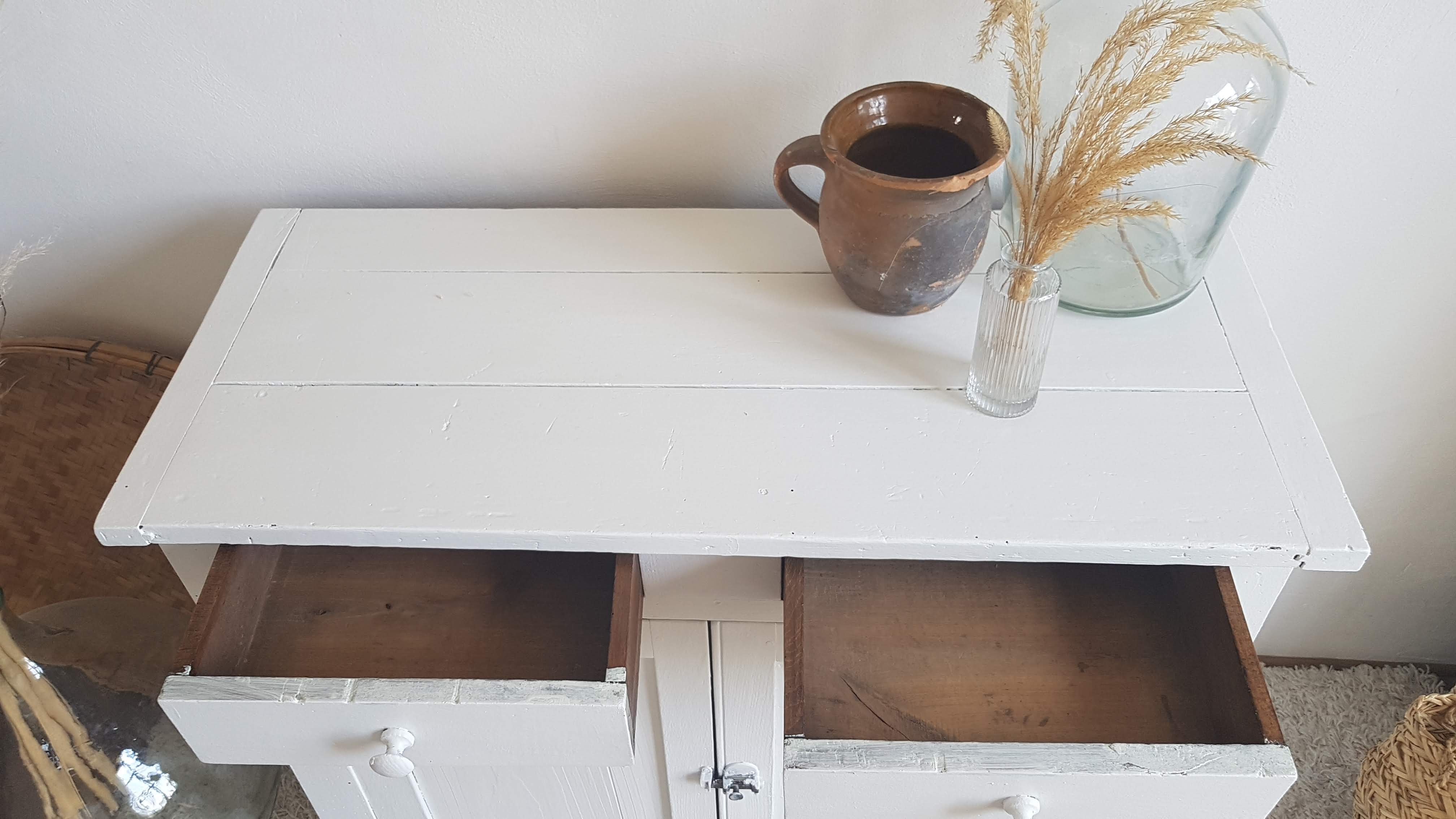 Old White Parisian Buffet