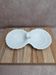 Vintage shell-shaped porcelain white aperitif display stand