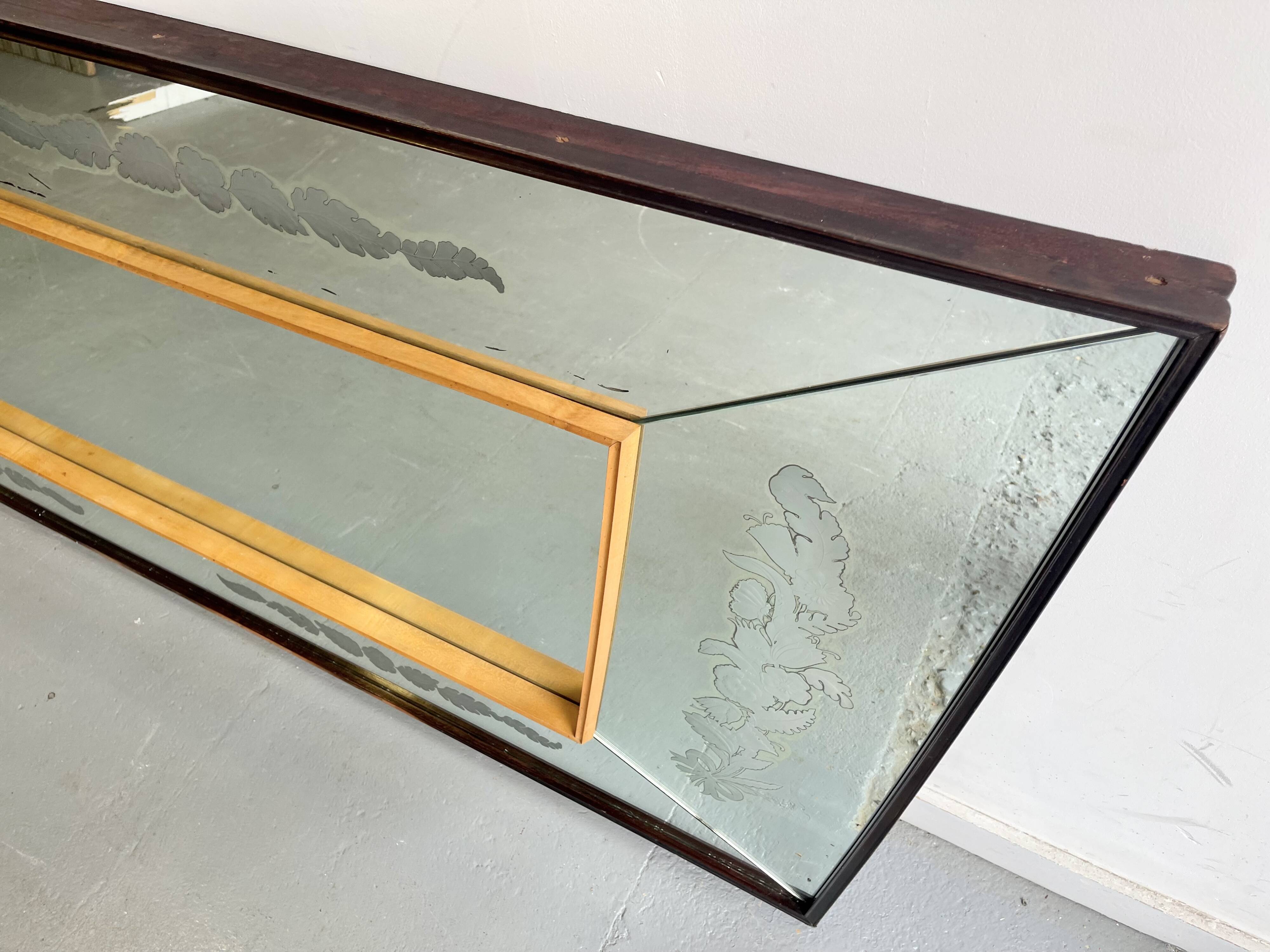 Large vintage wall mirror