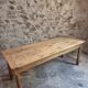 Old farmhouse dining table, rustic kitchen, poplar top, chestnut base, two drawers, 1800–1850.