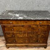 Louis Philippe period chest of drawers in burr walnut circa 1830