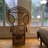 Peacock rattan armchair