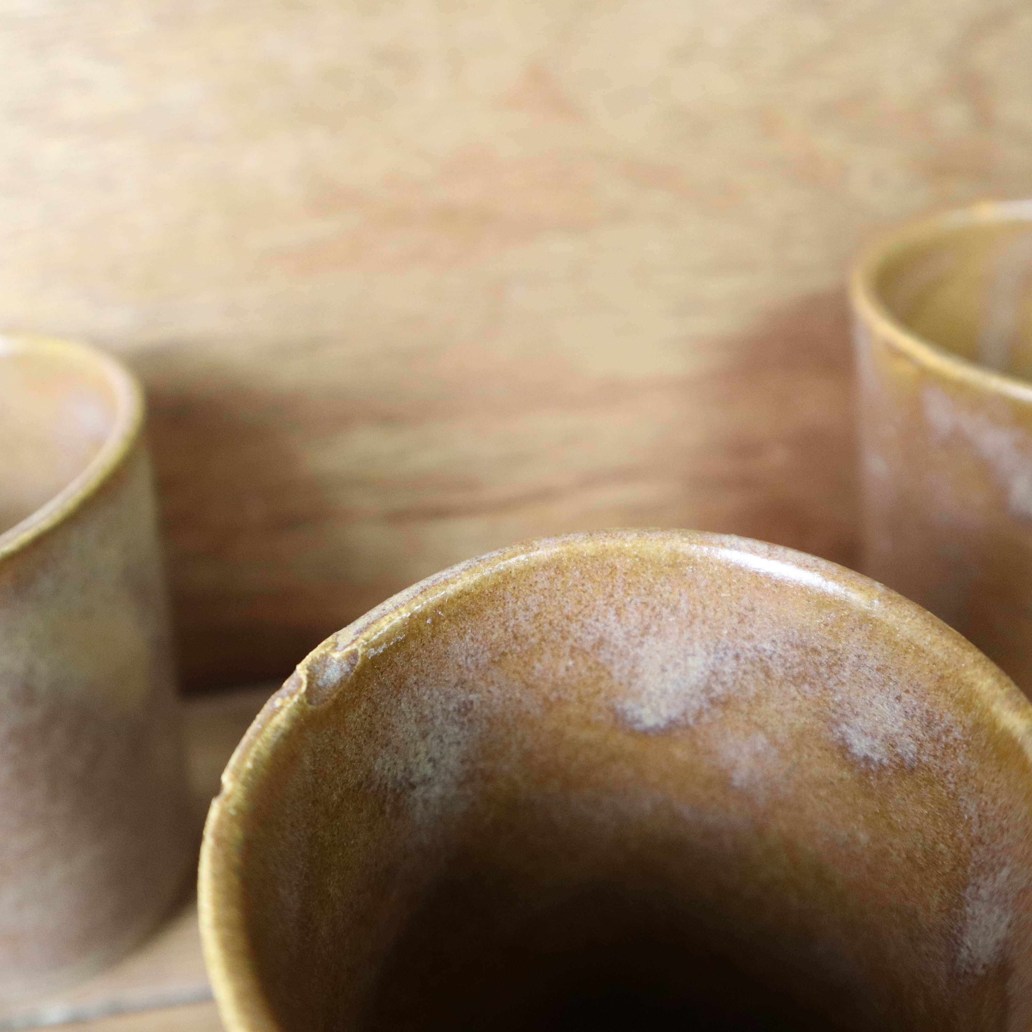 6 Digoin stoneware glasses