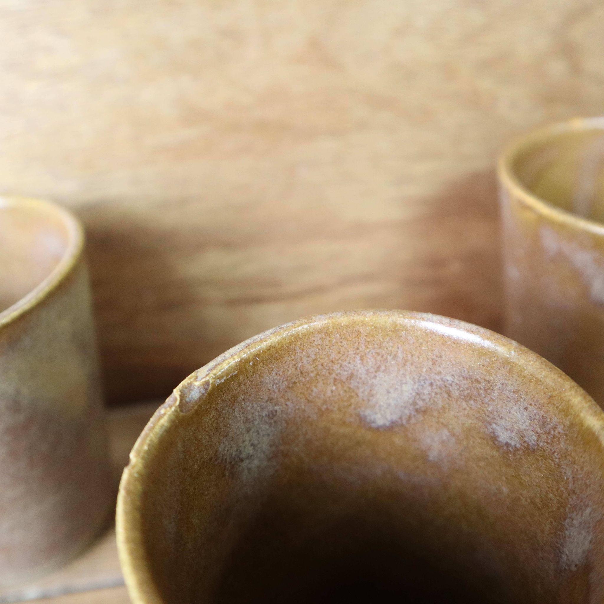 6 Digoin stoneware glasses