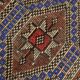 Blue & Brown Star Pattern Kilim Rug, 153x315Cm