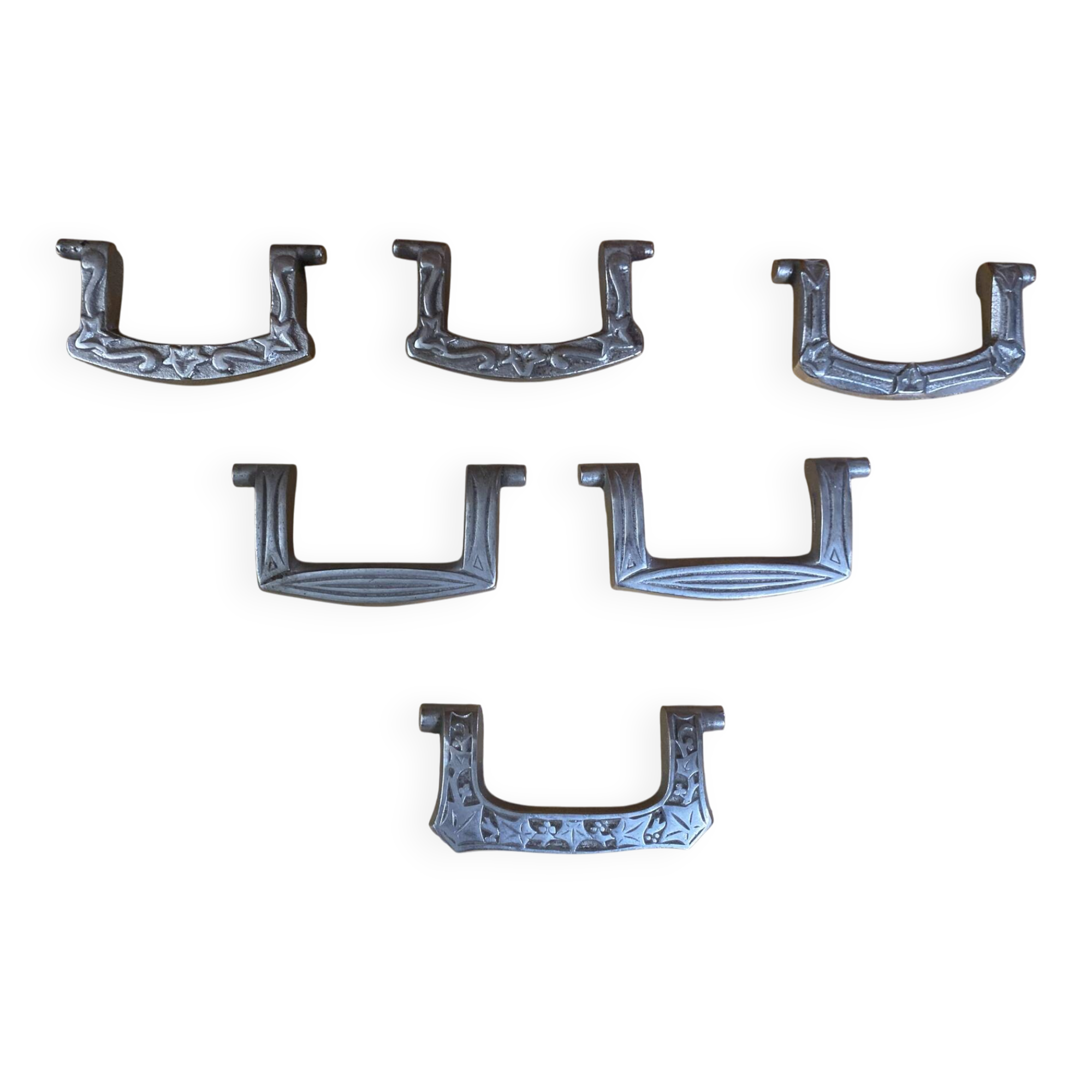Art Deco Furniture Handles JCR Jean Charles Raymond Chrome Metal Fran