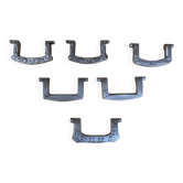 Poignées de Meuble Art Déco JCR Jean Charles Raymond Metal Chromé Fran