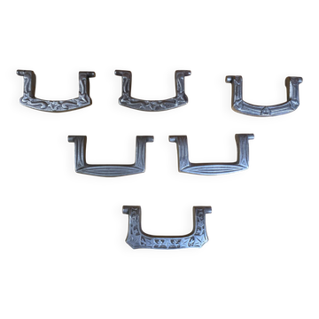 Art Deco Furniture Handles JCR Jean Charles Raymond Chrome Metal Fran