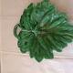 Set of 3 dishes in the shape of a ceramic leaf 1960