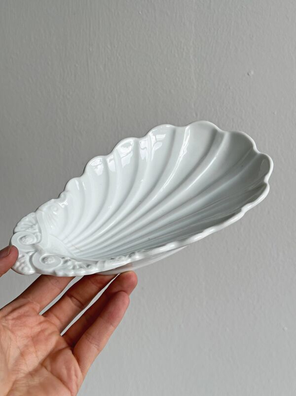 Coupelle coquillage en céramique blanche