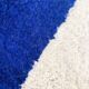 Beni Ouarain Moroccan Berber rug with majorelle blue line 2.45x1.52m