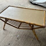 Vintage rattan table
