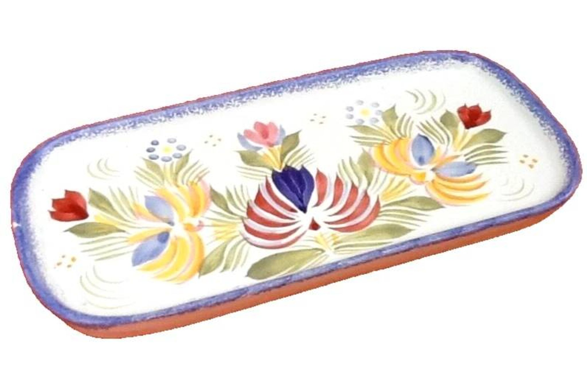 Butter dish with floral decoration