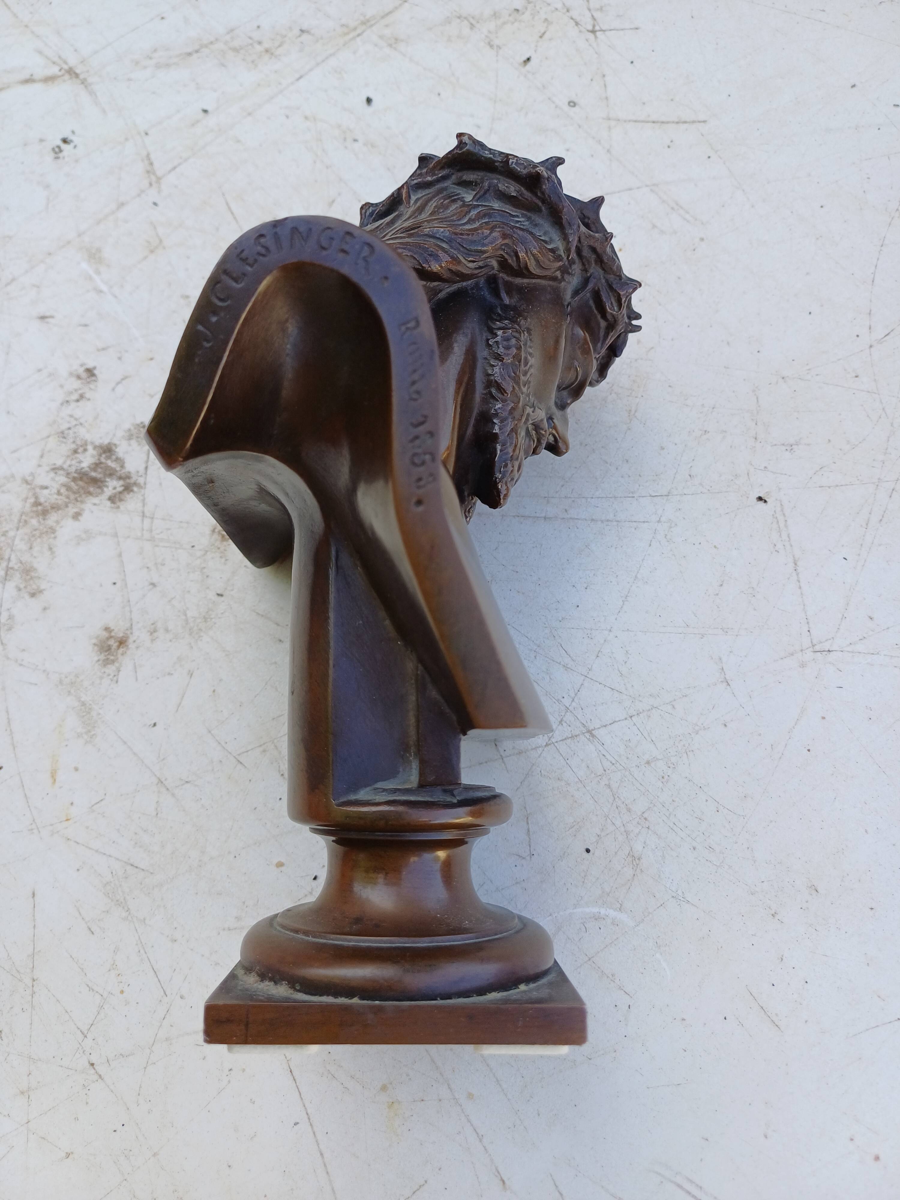 Bronze "Christ" by J.Clessinger Rome 1858 Barbedienne