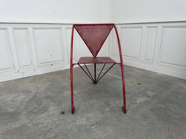 Fauteuil design rouge 1950