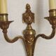 Large Bronze French Double Light Empire Wall Sconce with Urn Detail