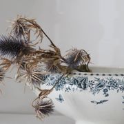 Terre de Fer tureen or salad bowl, Onnaing earthenware, Stella motif, French manufacture